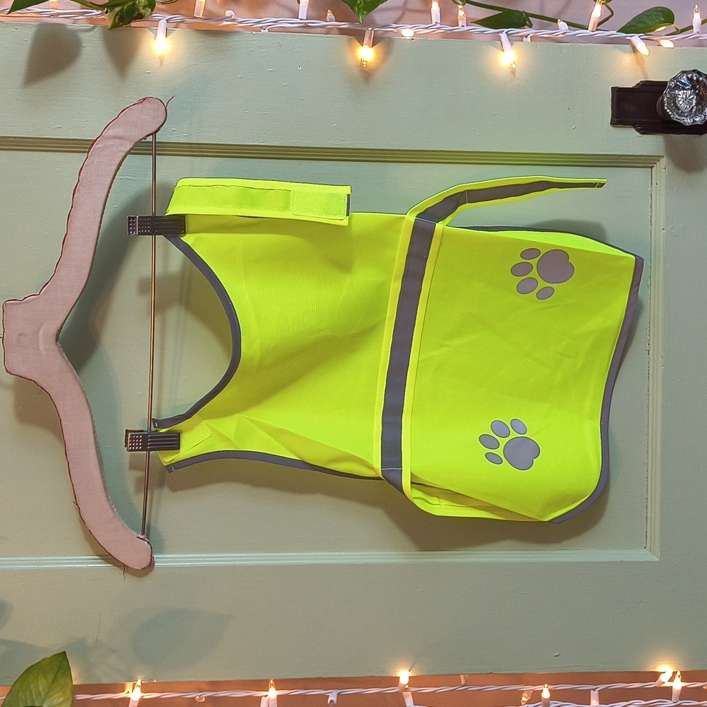 Pet Dog Neon Highlighter Green Reflective Safety Vest 🦺 S / M